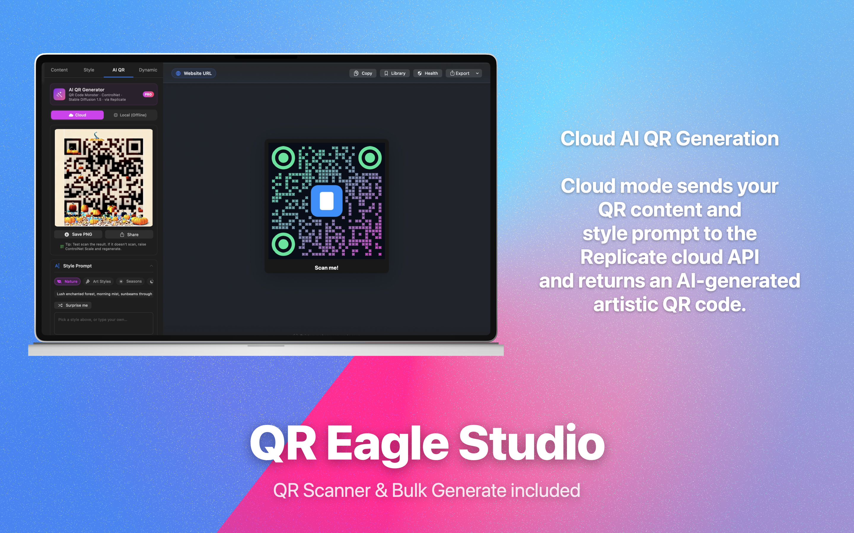 Cloud AI QR — Cloud Tab