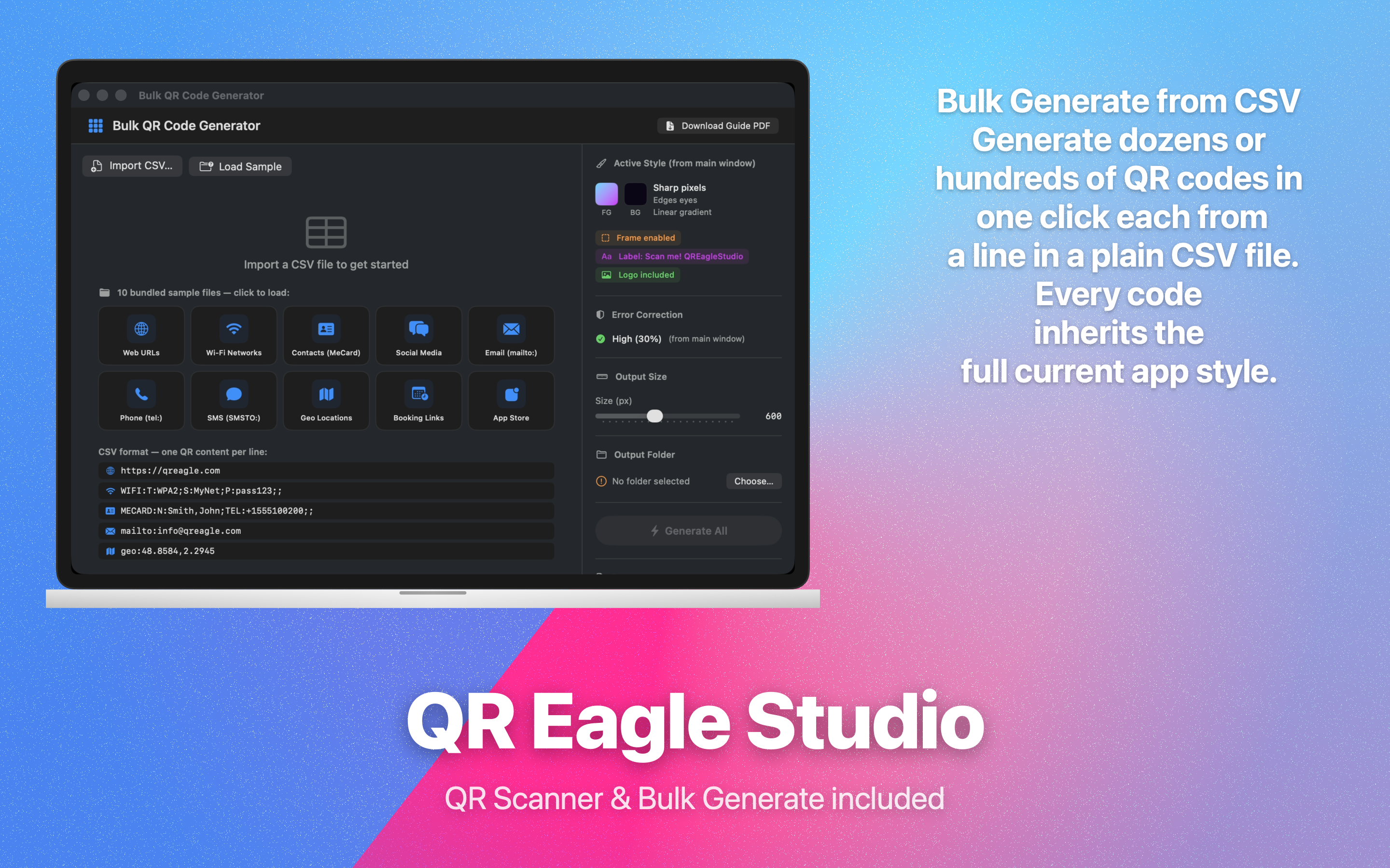Bulk CSV Generator